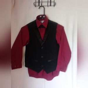 💥Boys dress up shirts with vest and bow